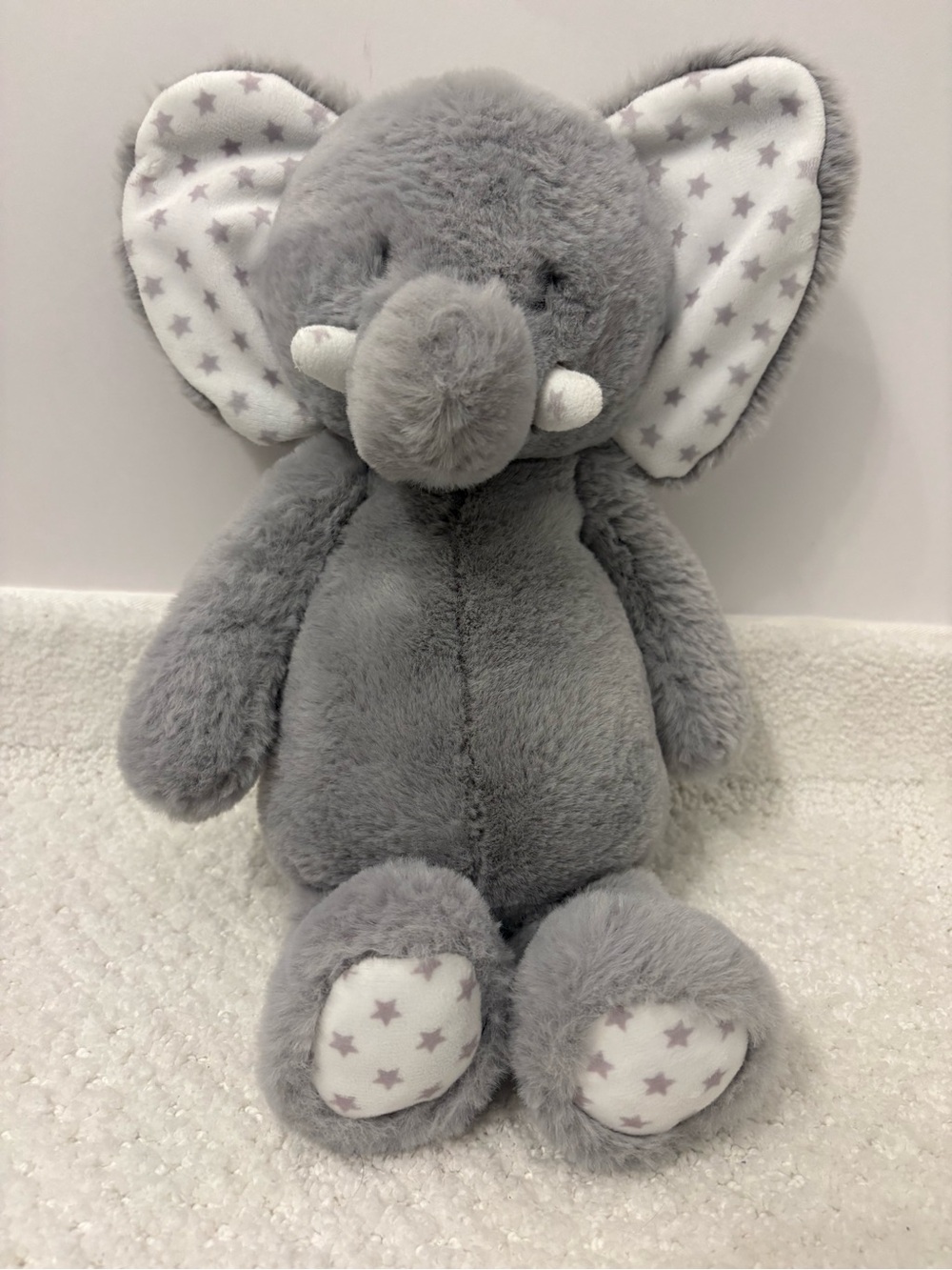 World’s Softest Plush Elephant 15” Stuffed Animal Plushie Star dotted ears Baby
